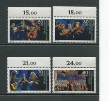 Berlin Mi 807 - 810 postfrisch Oberrand Klavier Mandoline Gitarre Flöte Chor