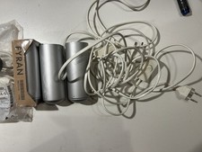 Ikea Nachttisch Fyran Leuchte silber / DINGE Klemm Leuchte