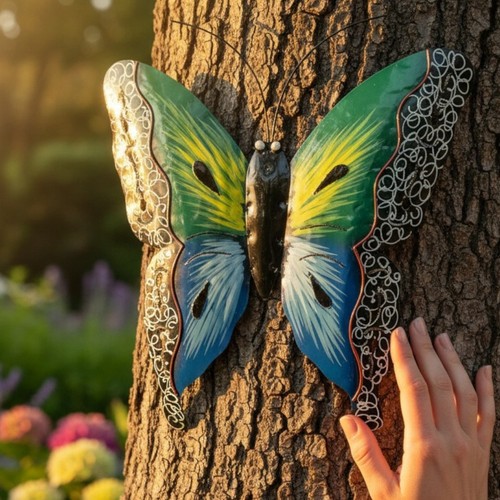 Schmetterling gartenfigur blau - schmetterling,
