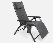 Relaxstuhl Relaxliege mit Heizfunktion Nackenkissen Relaxchair anthrazit