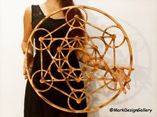 Metatron würfel wall art - metatron, holz