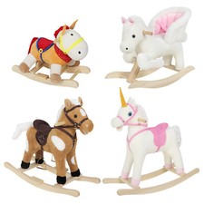 Schaukelpferd Baby Schaukeltier Schaukelsitz Plüsch Schaukelspielzeug #2336