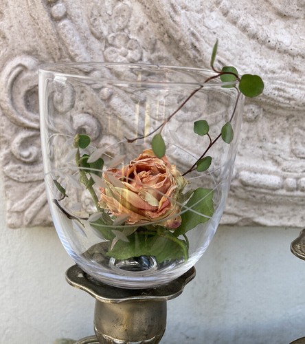 Rosebowl glas geschliffene - glas,