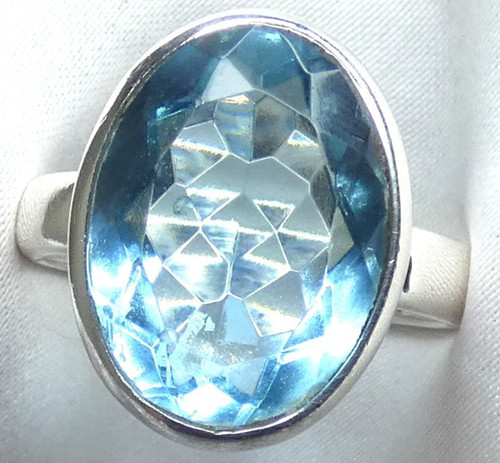 Blautopas ring 925 silber - ring,