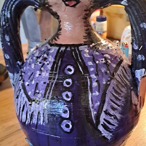 Handbemalte keramikfigur - handbemalte, keramikfigur/