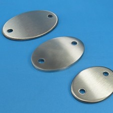 Edelstahl ronde oval - 2-, loch
