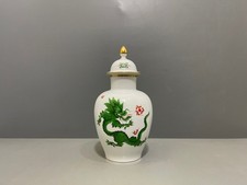 Meissen Vase Deckelvase Grüner Mingdrache Ming Drache Gold 1.Wahl H:23cm
