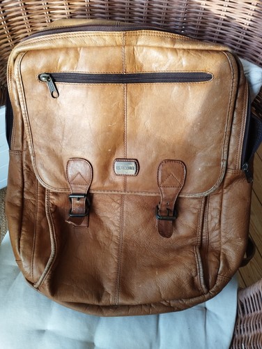 Brauner lederrucksack - brauner,