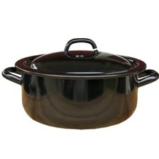 Riess Emaille Topf schwarz 24