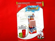 2006 FERRERO D  Werbefolder 2 Ü-Ei Serie MISSION MAULWURF 2
