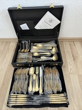 SBS Solingen Besteckset 12 Personen, 70tlg, 23/24 Karat, Unbenutzt , Gold