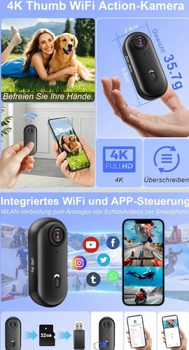 Action cam wifi 1080p - wifi, mini