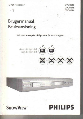 Philips dvdr 610 615 - philips,