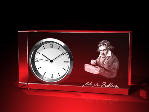 Glas gravur beethoven - 3d,
