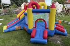 Baralir Hüpfburg Mit Gebläse XXL - Indoor & Outdoor Spielburg Mit Rutsche B-WARE