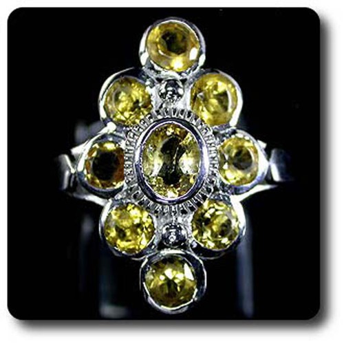 Citrin ring silber 925 - ring,