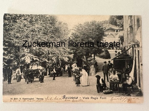 Antike postkarte recoaro viale - postkarte,