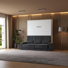 SMARTBett Schrankbett  mit  Anthrazit  SOFA M1 160x200 Vertikal