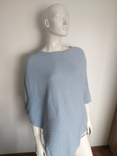PETER HAHN Strickponcho blau