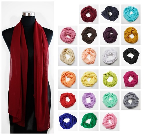 Chiffon schal seidig - schal, stola