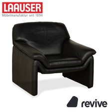 Laauser Leder Sessel Schwarz