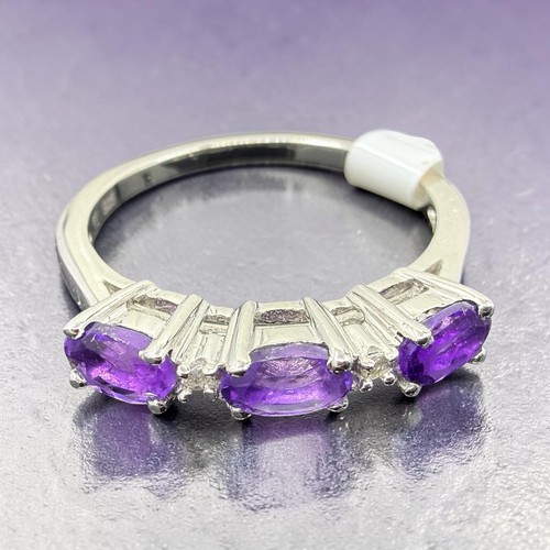 Steine amethyst diamant ring - 3,