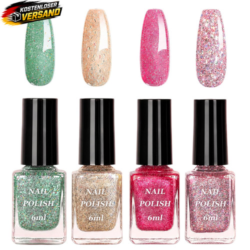 Nagellack set farben glitzer - nagellack,
