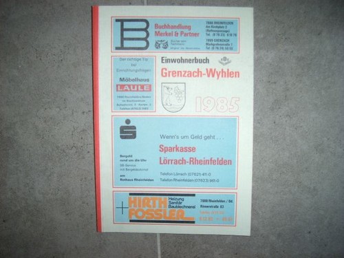 Grenzach wyhlen einwohnerbuch - grenzach-wyhlen,,
