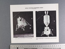 Apollo Spacecraft Models – Original NASA Lithograph 1960s – LEM & CSM