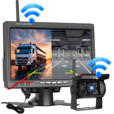 Auto Rückfahrkamera mit 7" LCD Monitor LKW Bus Funk Kabellos Rückseiten Kamera