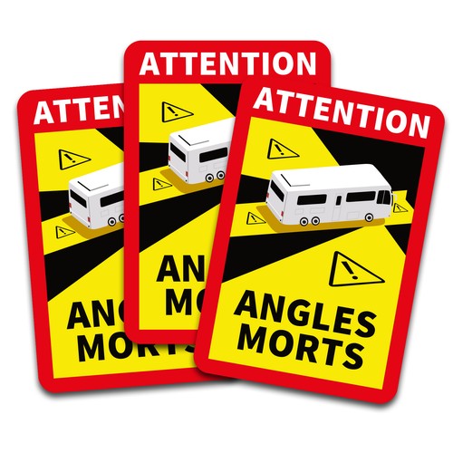 Angles morts aufkleber - 3x,