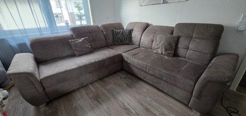Ecksofa schlafsofa braun 250 - braun,