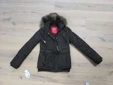 Neu EDC Esprit Kuschel Jacke Winter Dunkelbraun Gr L Fell Kapuze Fell NP 130 E