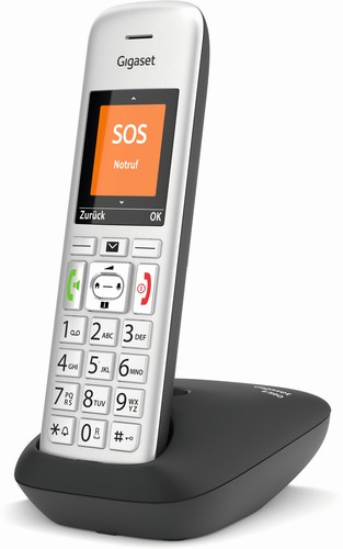 Gigaset e390 silber schwarz - e390, silber-schwarz