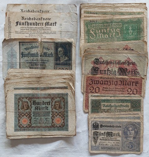 Reichsbanknoten konvolut - reichsbanknoten,