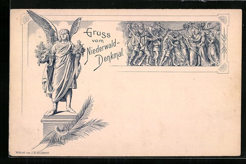 Lithographie niederwald am - niederwald,,