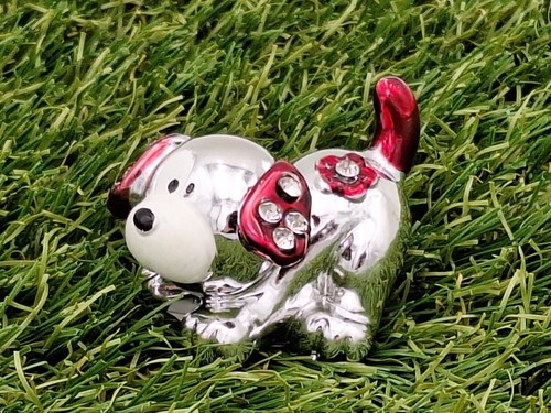 Hund rot silber mit
