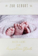 Zwillinge Geburt Karte