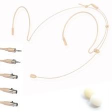 3,5 mm Doppel Ohrbügel Headset Mikrofon Kopfbügel Mikrofon für kabellos - Neu