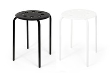 IKEA "MARIUS" Hocker - schwarz oder weiß - stapelbar - 45 cm hoch