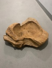 Wurzelholz Schale Teak Massivholz  Dekoschale rund Holz Massiv rustikal