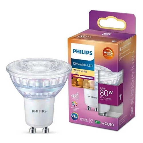Philips 80w led gu10 - 6,2w,
