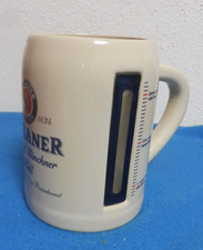 ?Bierkrug PAULANER orig. Münchner Hell Witzkrug mit Trinkskala Krug Bier Skala
