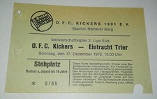 Ticket 78 kickers - ticket, 17.12.78