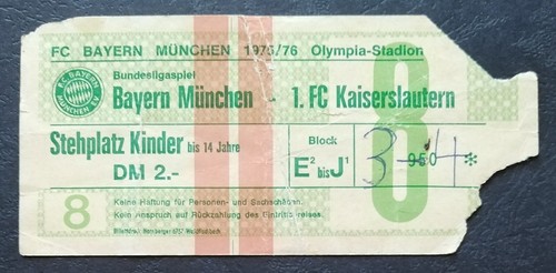 Ticket bundesliga 1975 - bundesliga, 1975/76