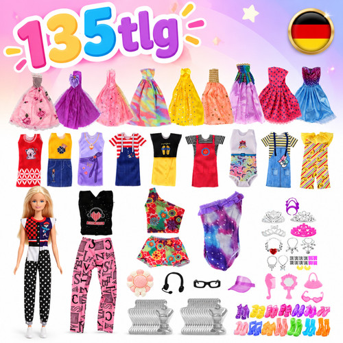 135 teile puppenkleidung - 135,