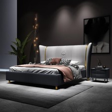 Luxus Bett Holz Polsterbett