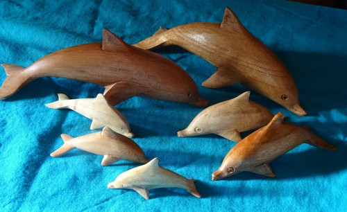 Delphin familie holz delfine - delphin,