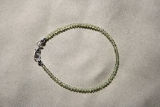 Top Armband mit Peridot, grün,  18  cm,  2,5 mm Kugeln, 925 Silber