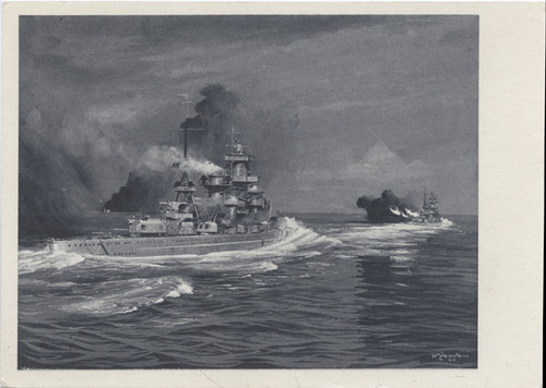 Gefecht schlachtschiff - ak,